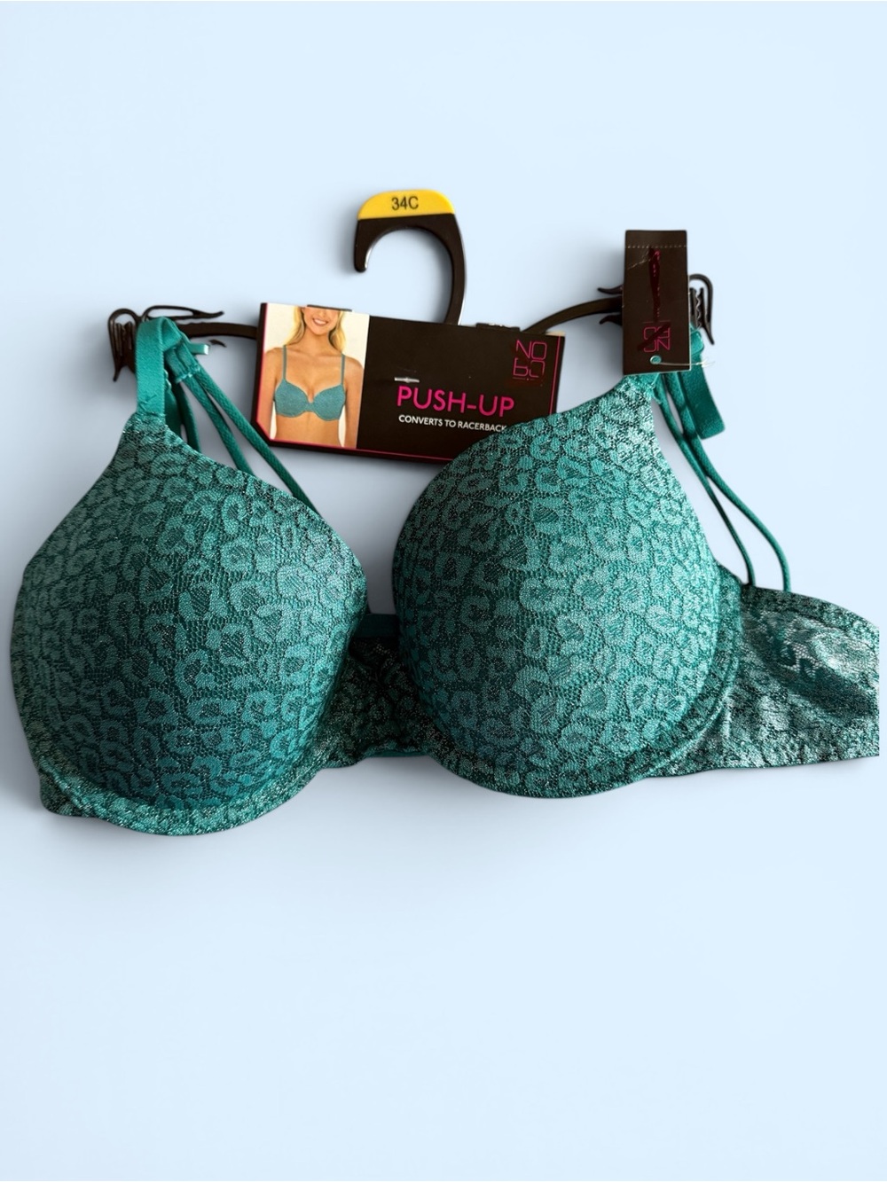 No Boundaries Teal Lace Push-Up Bra